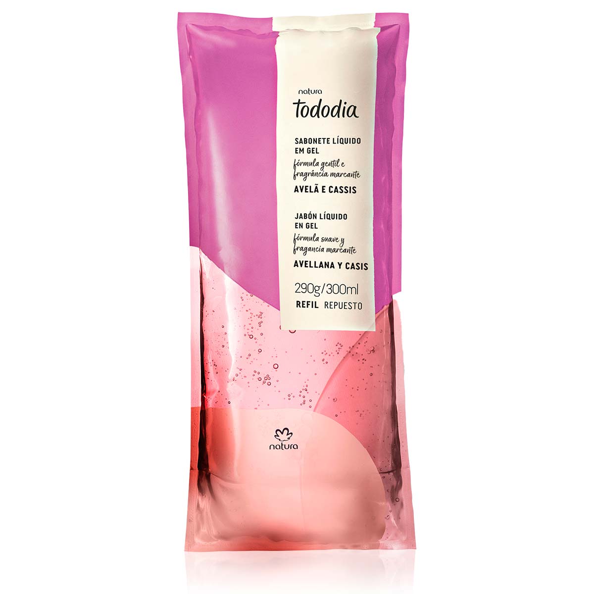 Repuesto Tododia Jabón líquido en gel avellana y casis 300 ml