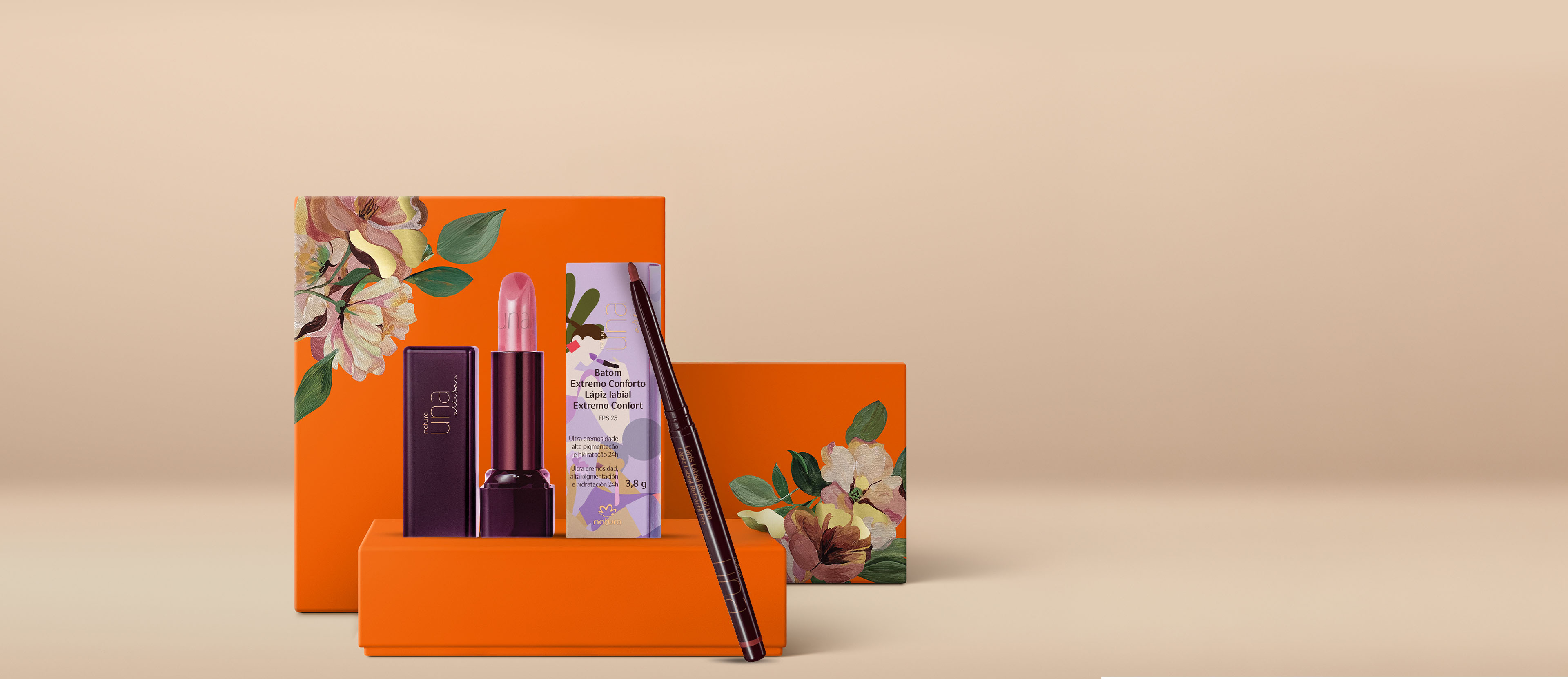 Regalo Madres Combo Labial Una (1 lápiz labial nude + 1 labial rosa)