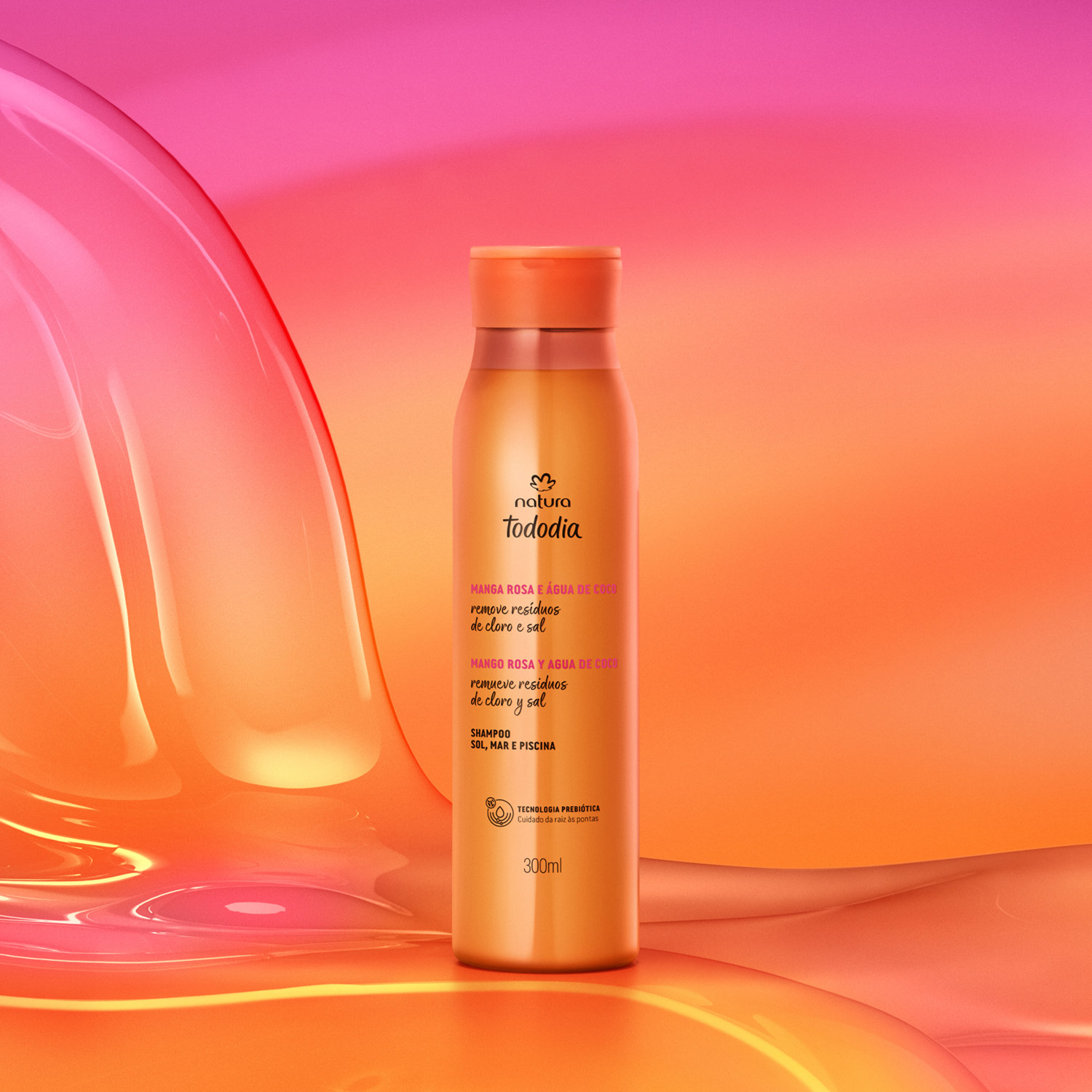 Shampoo Sol, Mar y Piscina Mango Rosa y Agua de coco Tododia