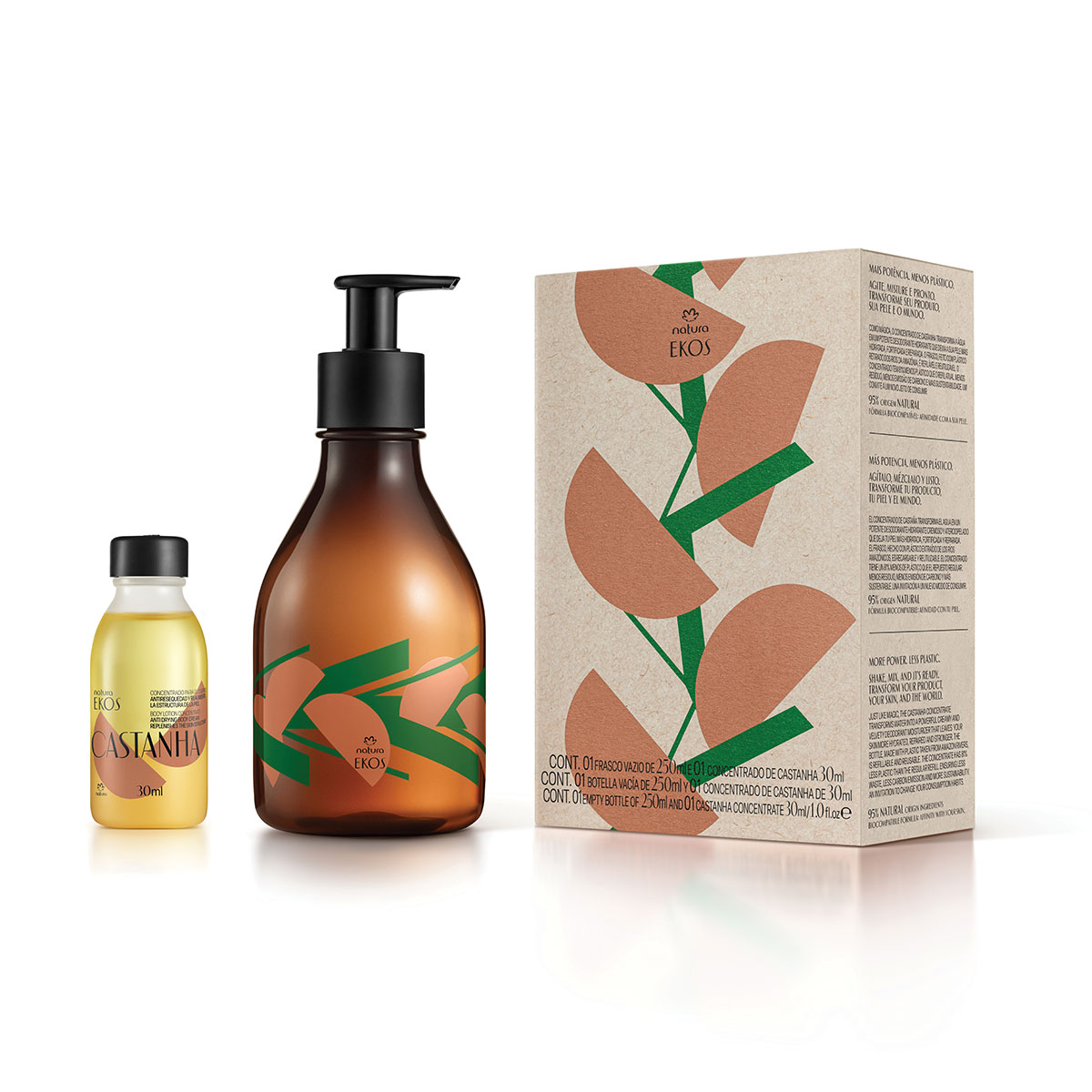Kit Concentrado Corporal en Crema Ekos Castaña