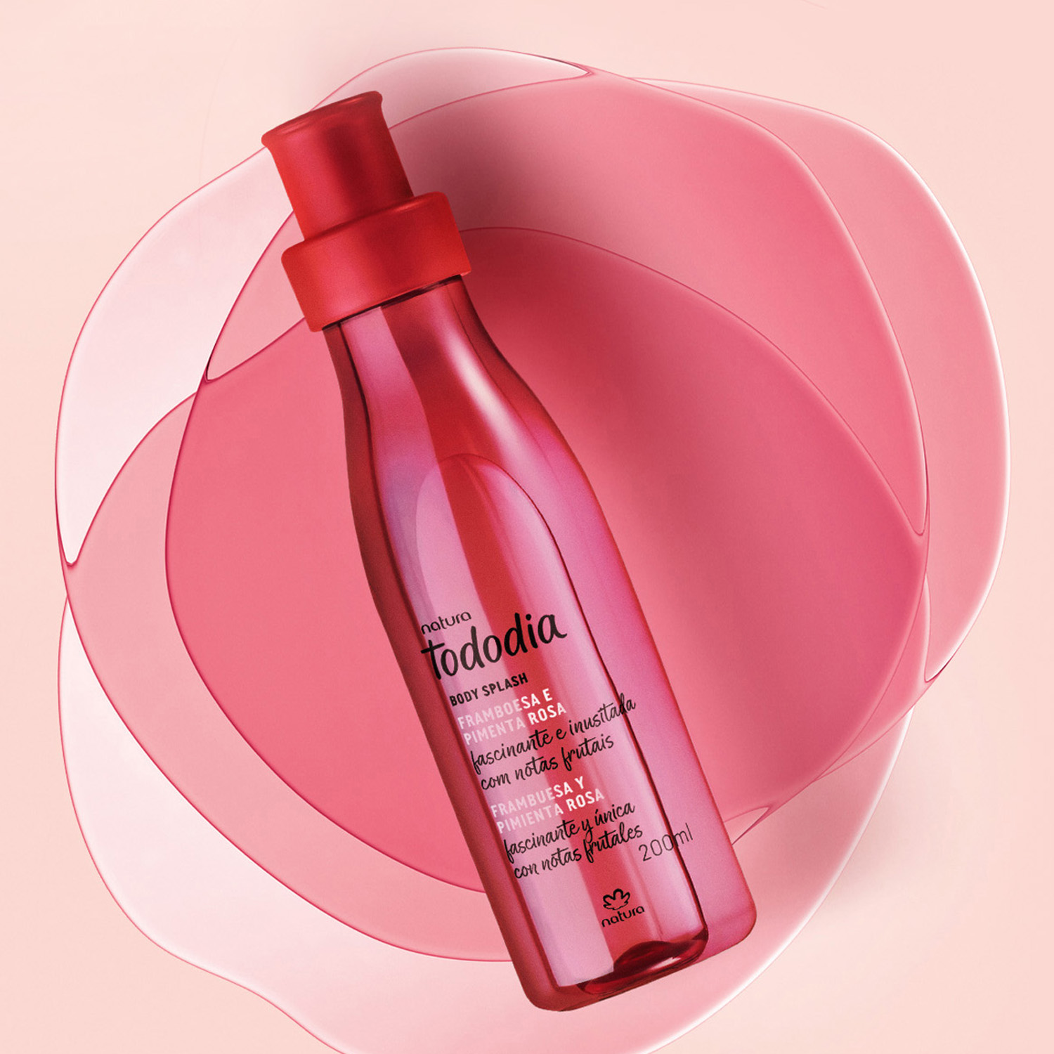 Body splash Frambuesa y Pimienta Rosa Tododia 200ml