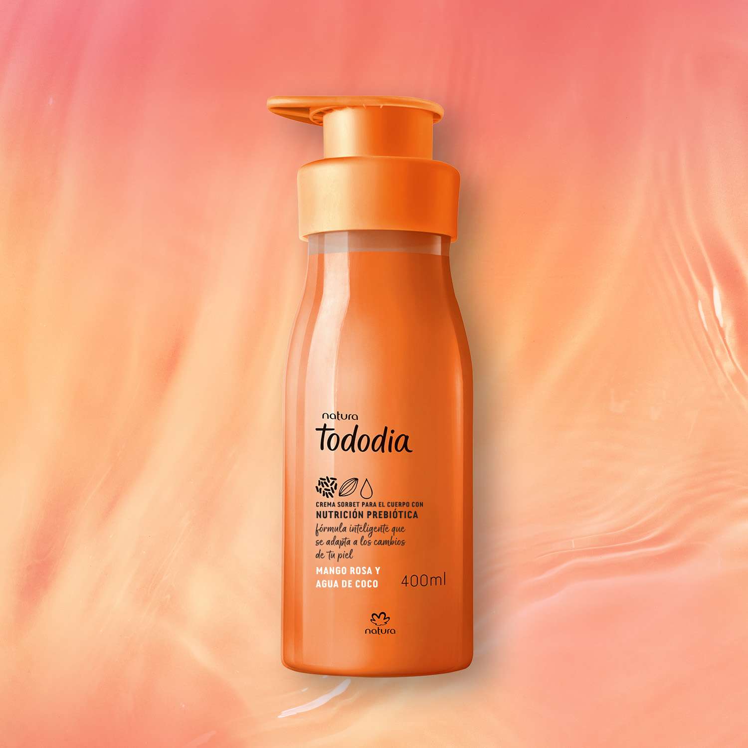 Crema nutritiva Tododia mango rosa y agua de coco