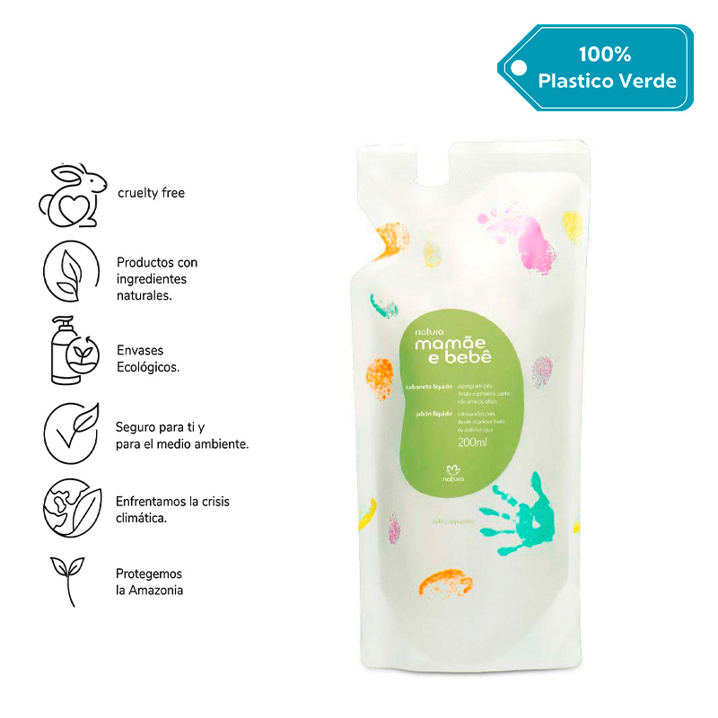 Repuesto Mamá y Bebé Jabón líquido  200 ml