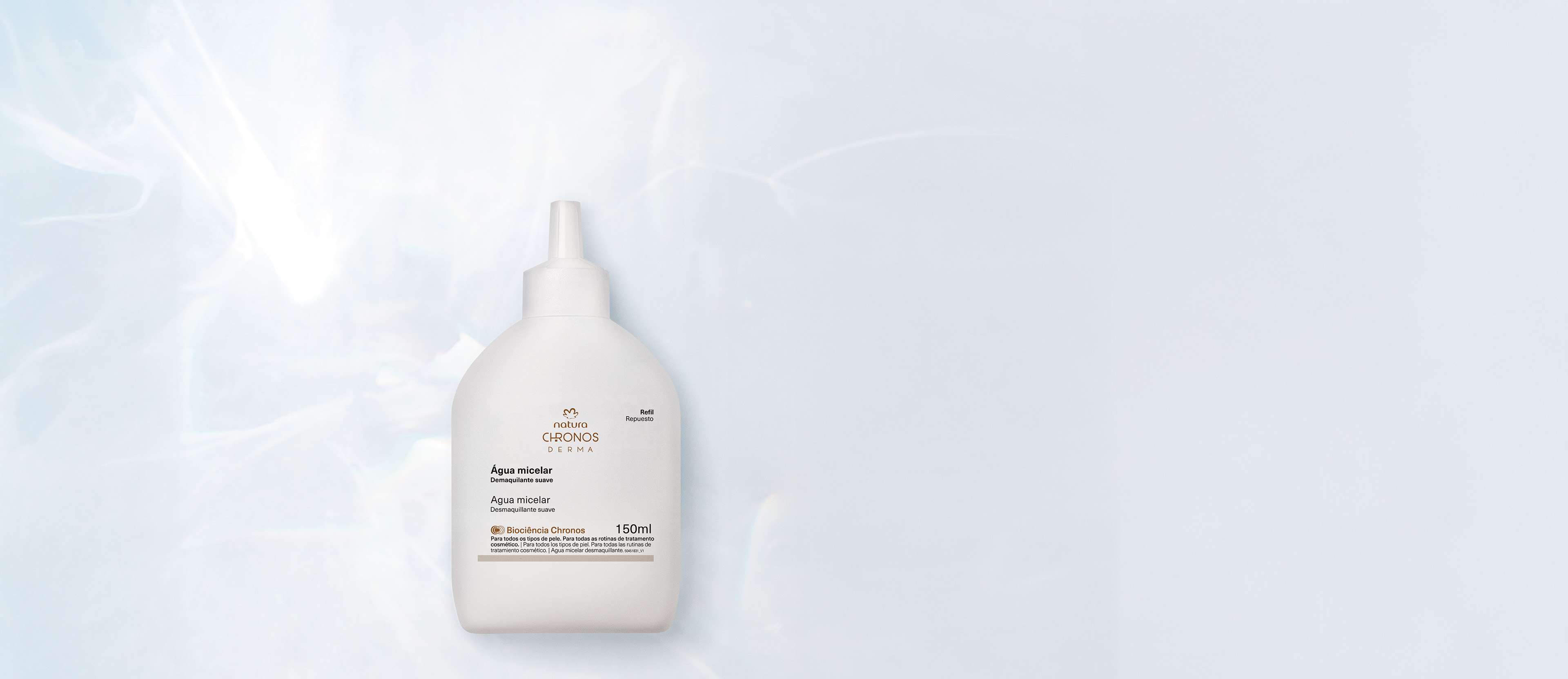 Repuesto Chronos Derma Agua micelar desmaquillante suave 150 ml