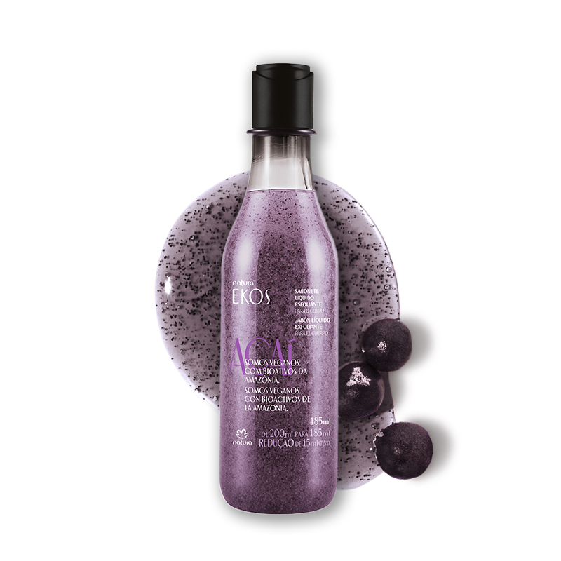 Ekos Jabón líquido exfoliante corporal acaí 185 ml