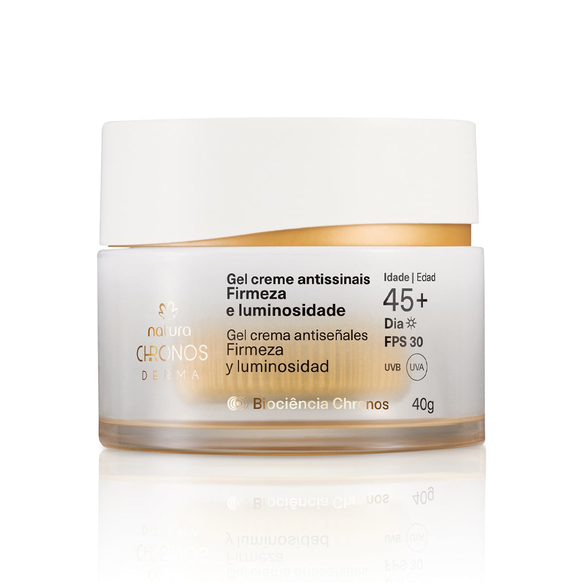 Chronos Gel crema antiseñales​ firmeza y luminosidad 45+ día  40 g