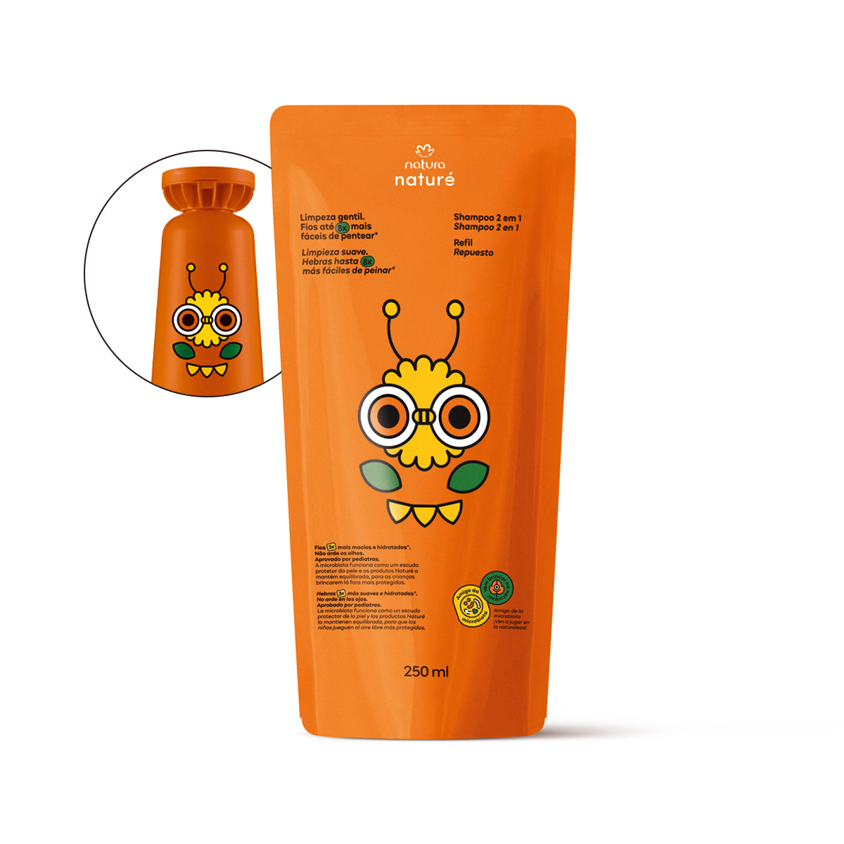 Repuesto Shampoo Infantil 2 en 1 Naturé 250ml