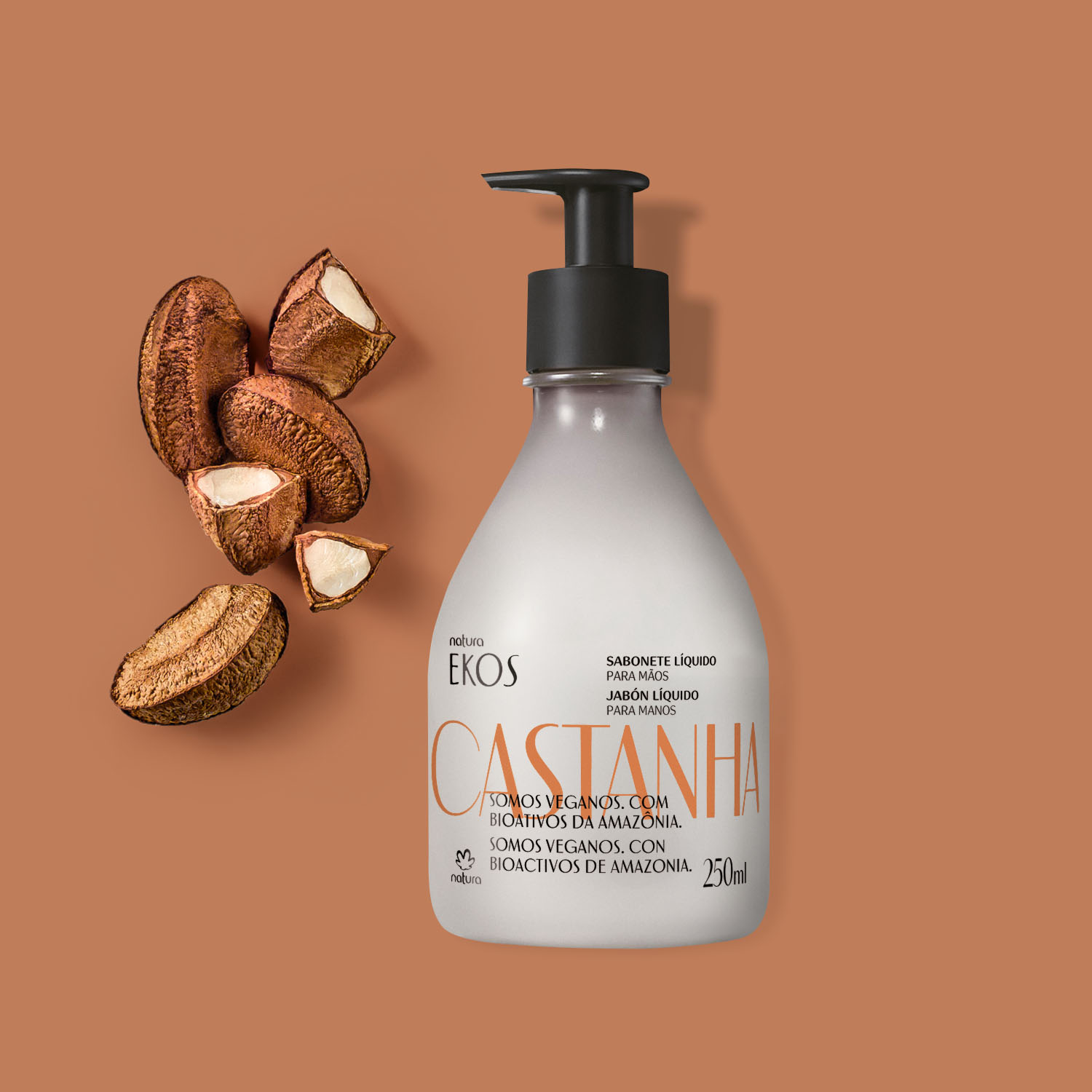 Ekos Jabón líquido para manos castaña 250 ml